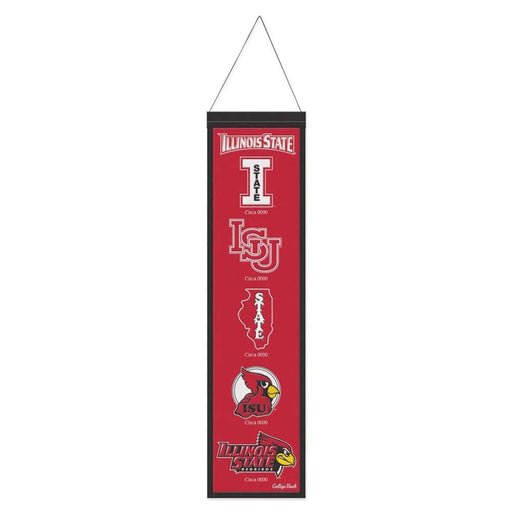 Illinois State Redbirds Wool Banner 8X32 in.
