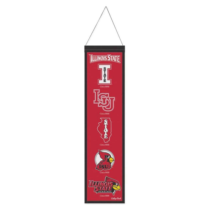 Illinois State Redbirds Wool Banner 8X32 in.