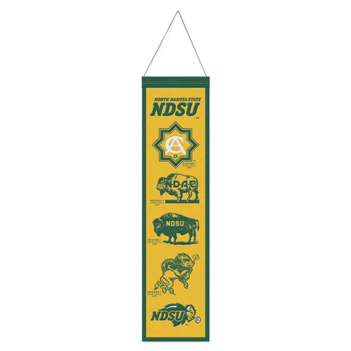North Dakota State Bison Wool Banner 8X32 in.