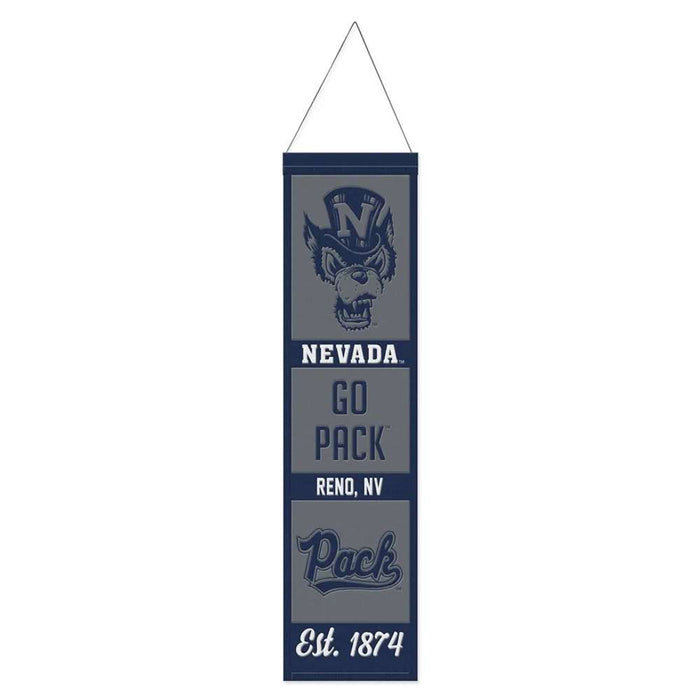 Nevada Wolfpack Wool Banner 8X32 in.