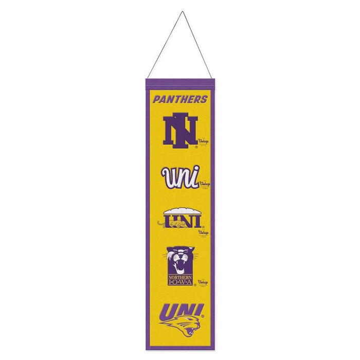 Northern Iowa Panthers Wool Banner 8X32 in.