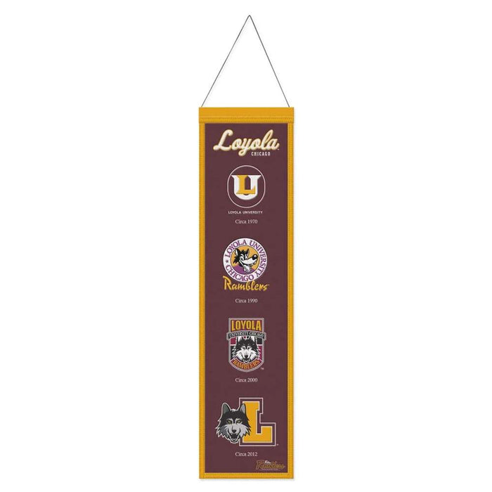 Loyola Chicago Ramblers Wool Banner 8X32 in.