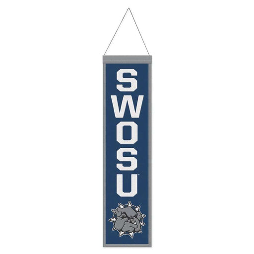Southwestern Oklahoma State Bulldogs Wool Banner 8X32 in.