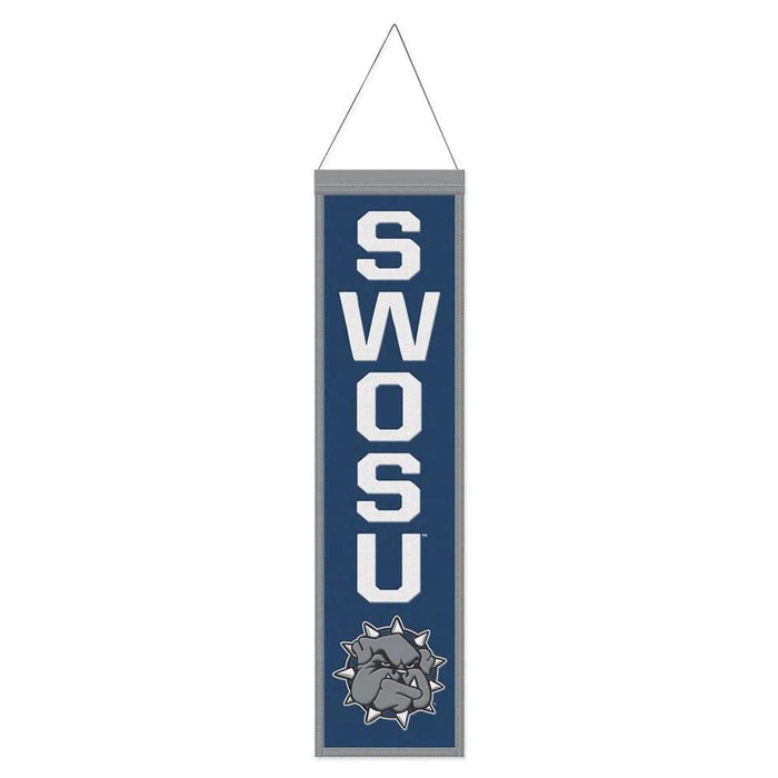 Southwestern Oklahoma State Bulldogs Wool Banner 8X32 in.