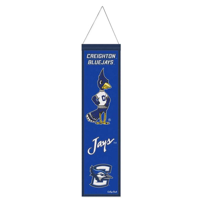 Creighton Blue Jays Wool Banner 8X32 in.