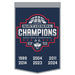 UConn Connecticut Huskies 6 Time National Champions Wool Banner 24X38 in.