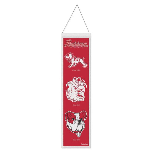 Louisiana Lafayette Ragin Cagins Wool Banner 8X32 in.