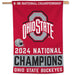 Ohio State Buckeyes 2024 CFL Football National Champions Vertical Banner Flag 28X40 in.