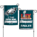 Philadelphia Eagles Super Bowl LIX Champions 12X18 in. Double-Sided Garden Flag