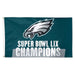 Philadelphia Eagles Super Bowl LIX Champions 3X5 ft Single Sided Deluxe Flag