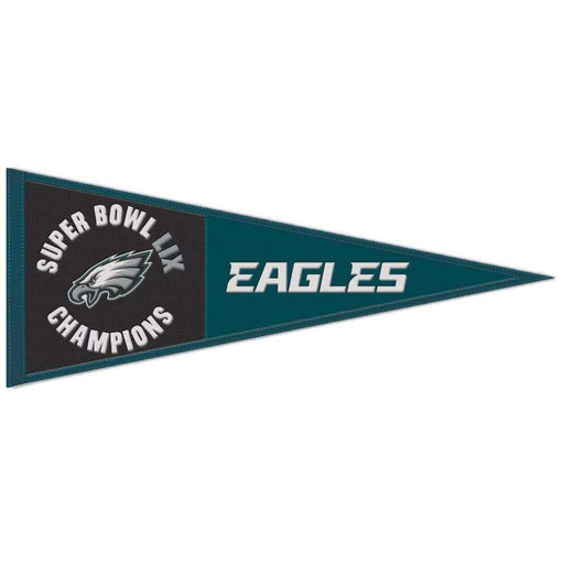 Philadelphia Eagles Super Bowl LIX Champions 13X32 in. Wool Pennant