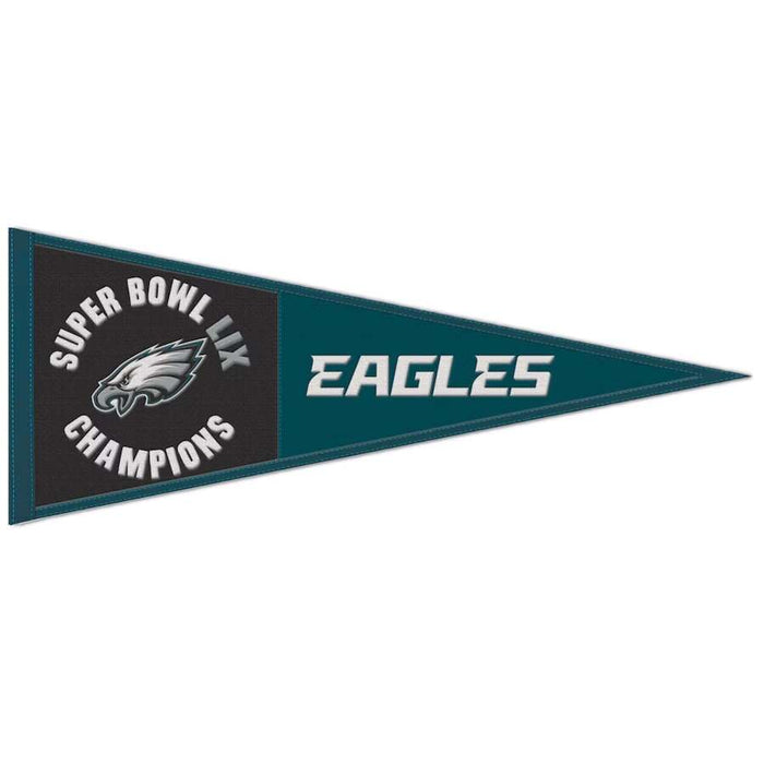 Philadelphia Eagles Super Bowl LIX Champions 13X32 in. Wool Pennant