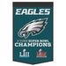 Philadelphia Eagles Super Bowl LIX Champions 24X38 in Wool Banner