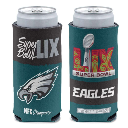 Philadelphia Eagles Super Bowl LIX NFC Champions 12oz. Slim Can Cooler Koozie (Set of 6)