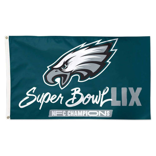 Philadelphia Eagles Super Bowl LIX NFC Champions Deluxe Flag 3X5 ft.