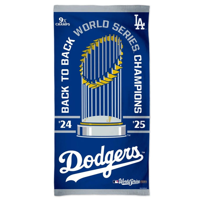 Los Angeles Dodgers 2025 World Series Champions 30X60 Beach Towel (3 Pack)