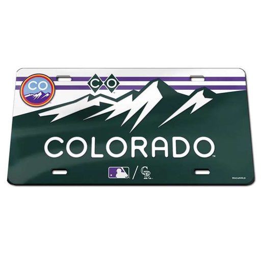 Colorado Rockies City Connect Acrylic License Plate