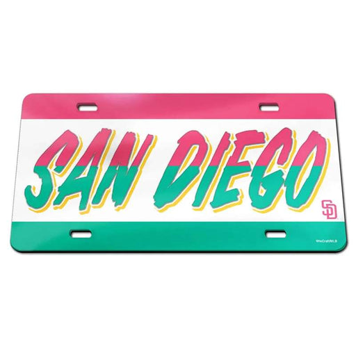 San Diego Padres City Connect Acrylic License Plate