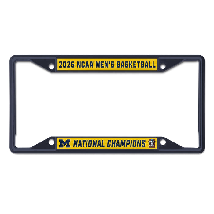 Michigan Wolverines 2026 Men's Basketball National Champions License Plate Frame -Navy