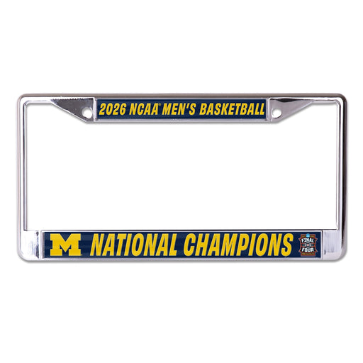 Michigan Wolverines 2026 Men's Basketball National Champions License Plate Frame -Steel
