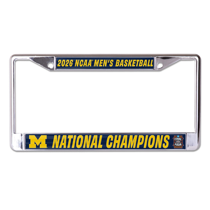 Michigan Wolverines 2026 Men's Basketball National Champions License Plate Frame -Steel