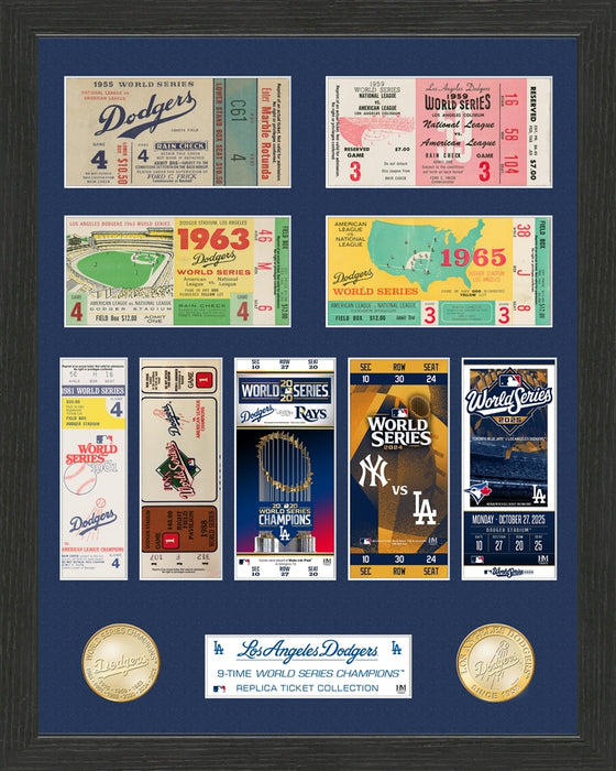 Los Angeles Dodgers 9x World Series Champions Bronze Coin Ticket Photo Mint