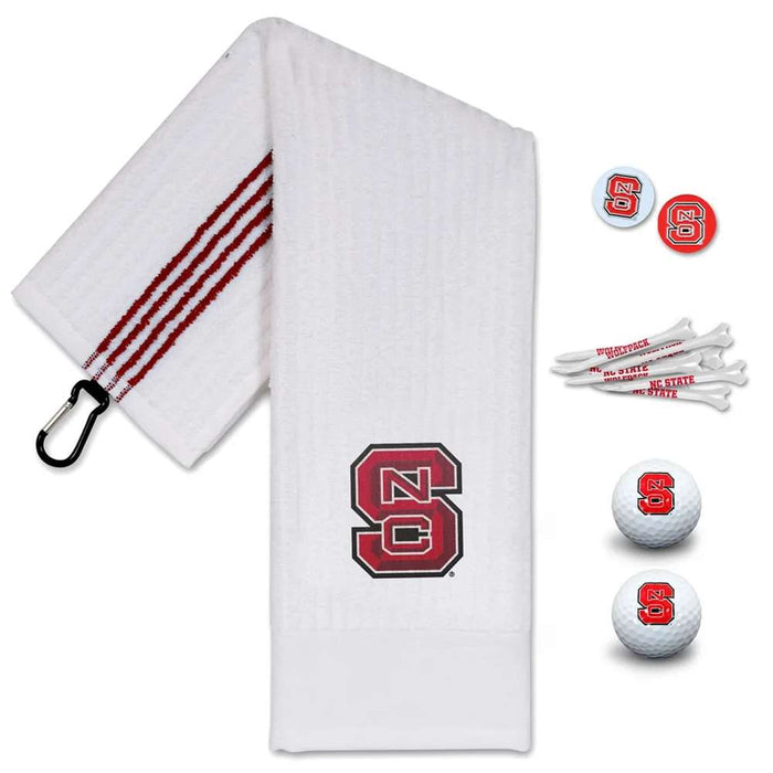 North Carolina State Wolfpack Golf Gift Set (Towel, Tees, Markers & Golf Balls)
