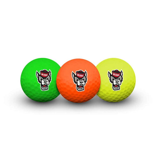 North Carolina State Wolfpack Multi-Color Golf Balls - 3 Pack in Clamshell