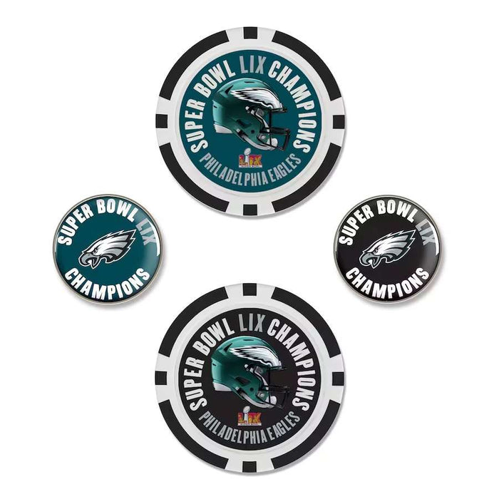 Philadelphia Eagles Super Bowl LIX Champions 4-Pack Golf Ball Marker Set