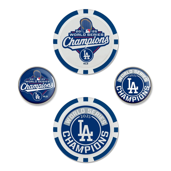 Los Angeles Dodgers 2025 World Series Champions Golf Ball Markers Set of 4
