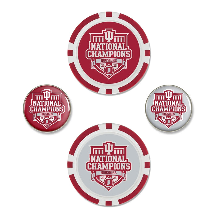 Indiana Hoosiers 2025 BCS Football National Champions Golf Ball Markers Set of 4