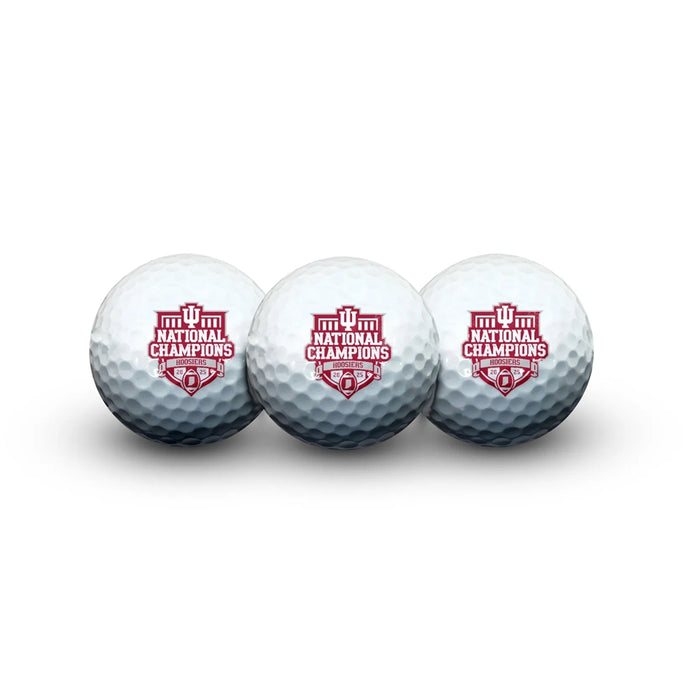 Indiana Hoosiers 2025 BCS Football National Champions Golf Balls - 3 in Clamshell