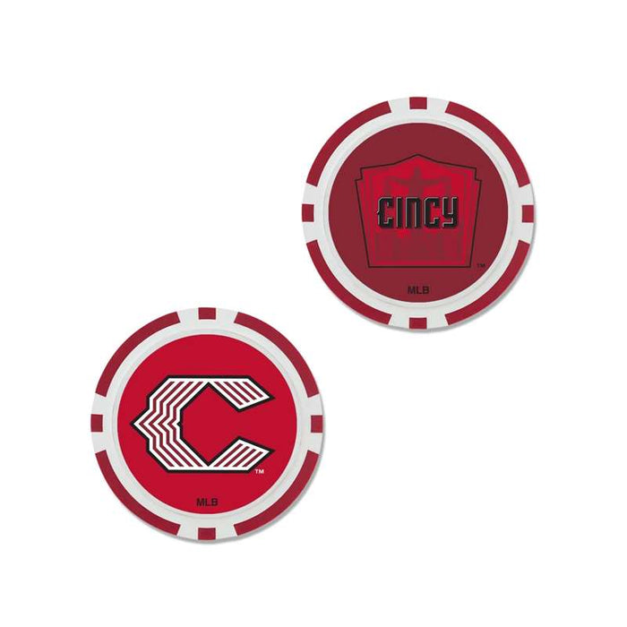 Cincinnati Reds 2026 City Connect Poker Chip - Golf Ball Marker Set of 4