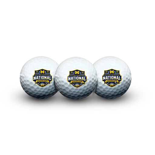 Michigan Wolverines 2026 Men's Basketball National Champions Golf Balls - Set of 3