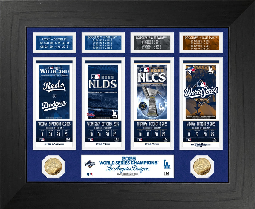 Los Angeles Dodgers 2025 Deluxe Road to the World Series Gold Coin Photo Mint