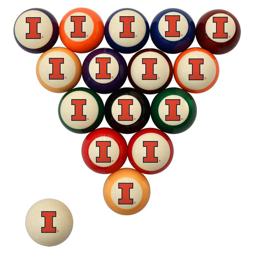 Illinois Fighting Illini Billiard Ball Set