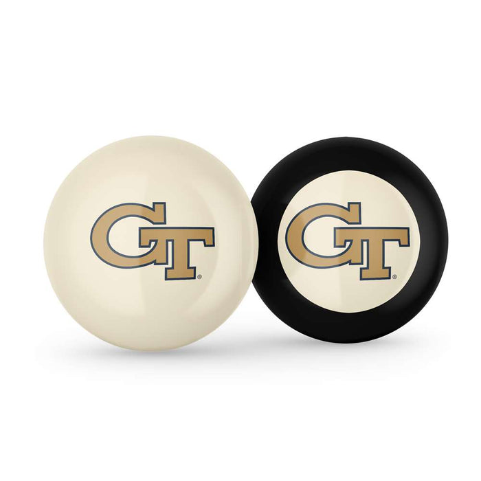 Gerogia Tech Yellow Jackets Cue Ball & 8  Ball Combo