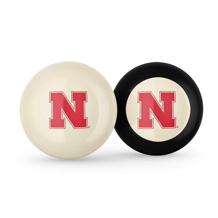 Nebraska Corn Huskers Cue Ball & 8  Ball Combo