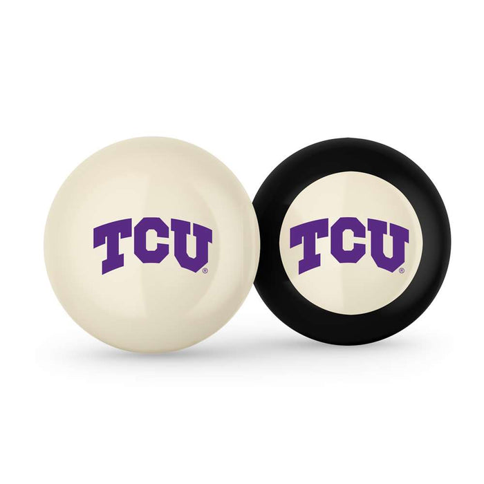 Texas Christian TCU Horned Frogs Cue Ball & 8  Ball Combo