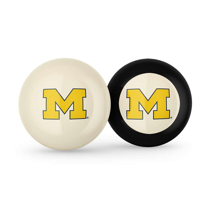 Michigan Wolverines Cue Ball & 8  Ball Combo