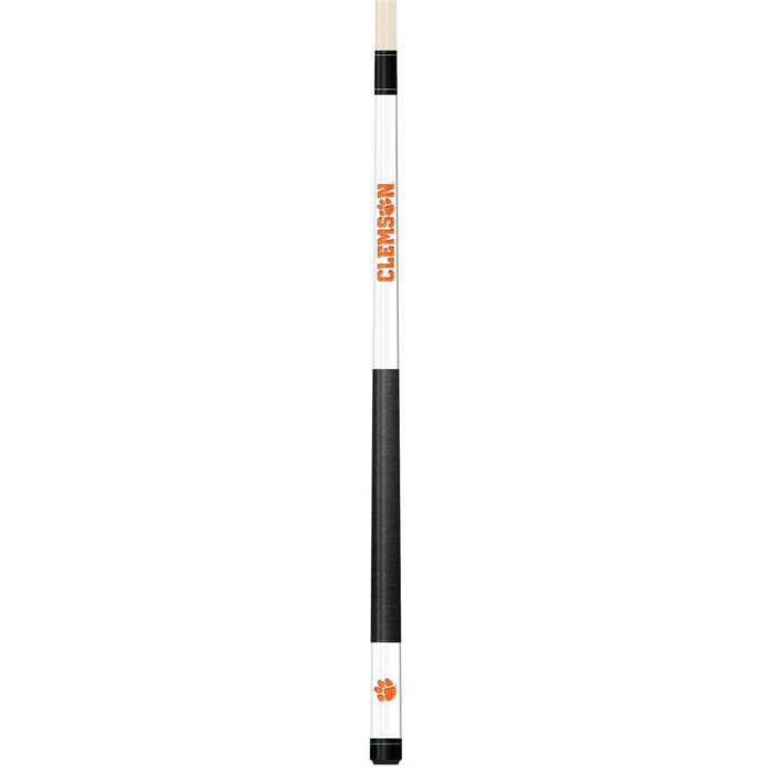 Clemson Tigers White Laser Etched Cue