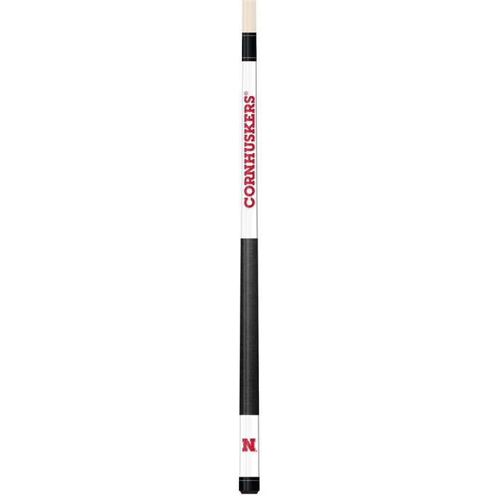 Nebraska Corn Huskers White Laser Etched Cue