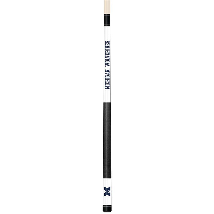 Michigan Wolverines White Laser Etched Cue