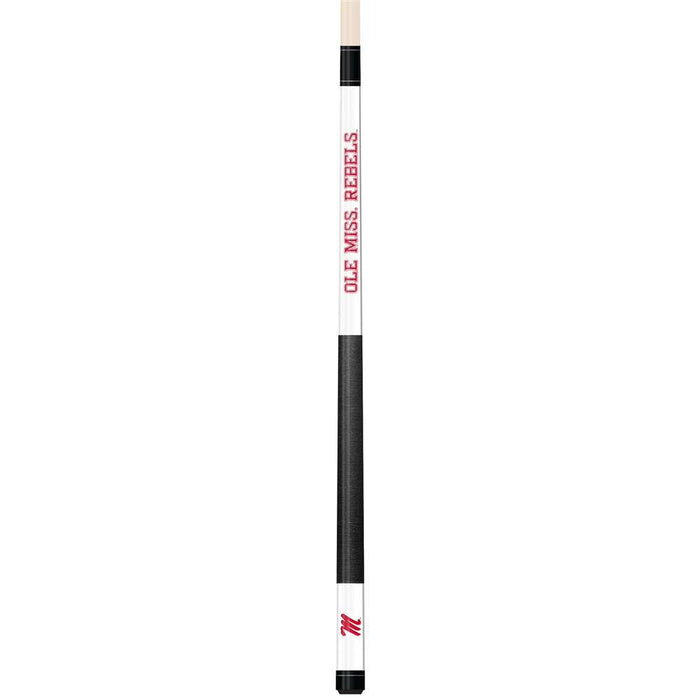 Mississippi Rebels Ole Miss White Laser Etched Cue