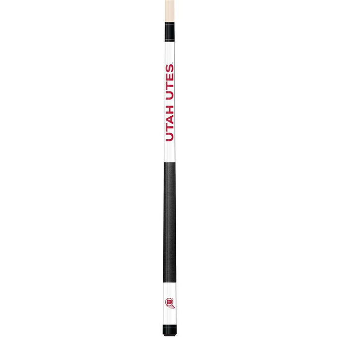Utah Utes White Laser Etched Cue