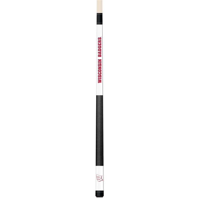 Wisconsin Badgers White Laser Etched Cue