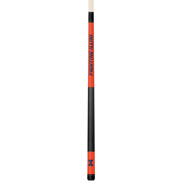 Illinois Fighting Illini Colored Laser Etched Cue
