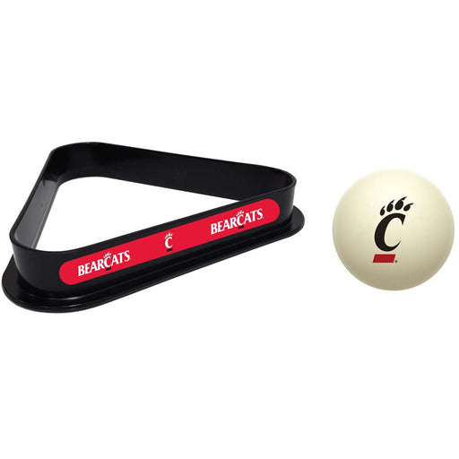 Cincinnati Bearcats Cue Ball and 8 Ball Rack