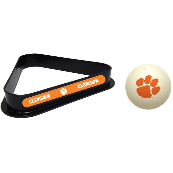 Clemson Tigers Cue Ball and 8 Ball Rack
