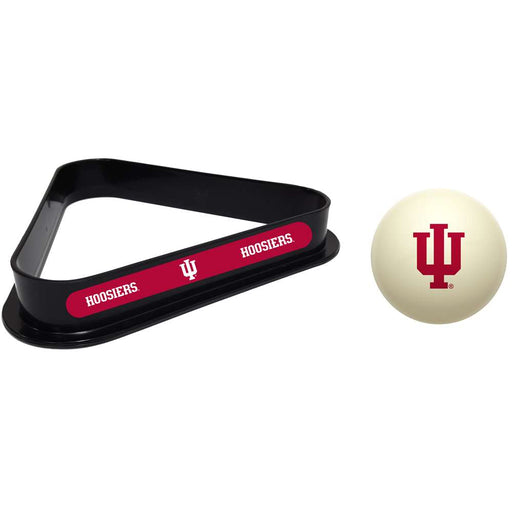 Indiana Hoosiers Cue Ball and 8 Ball Rack